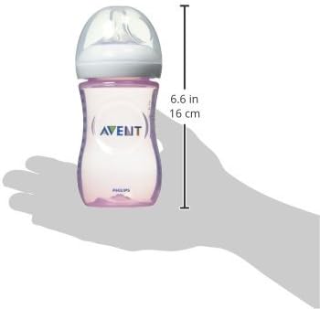 Philips AVENT Natural Baby Bottle with Natural Response, Clear, 11oz, 4pk, SCY906/04