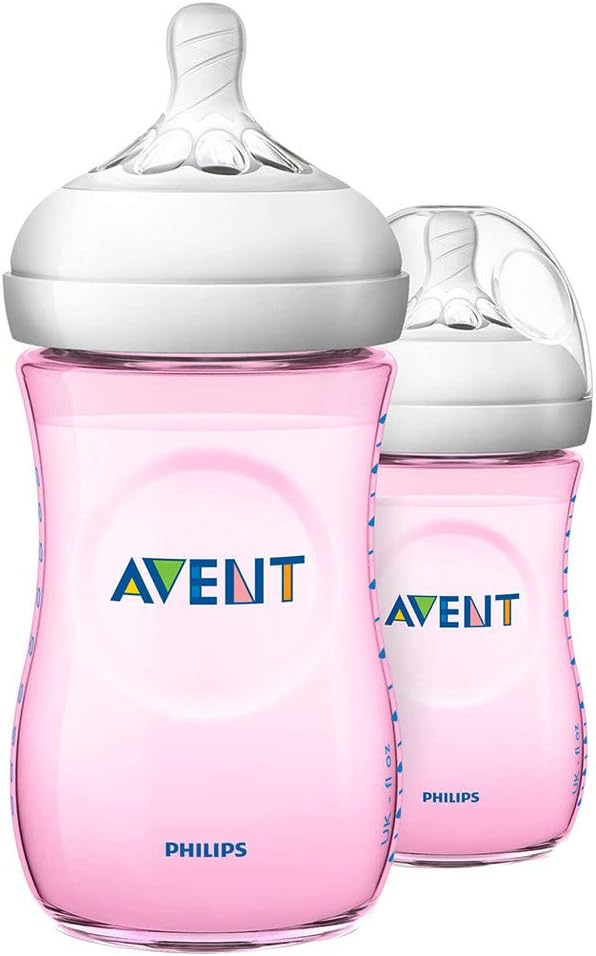 Philips AVENT Natural Baby Bottle with Natural Response, Clear, 11oz, 4pk, SCY906/04