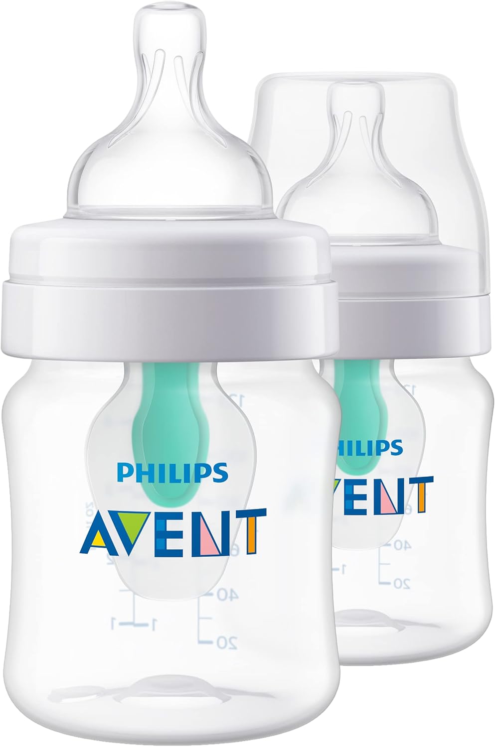 PHILIPS AVENT Anti Colic Baby Bottles with AirFree Vent, 9oz, Pink, Pack of 4, SCY703/14, 4 Pack