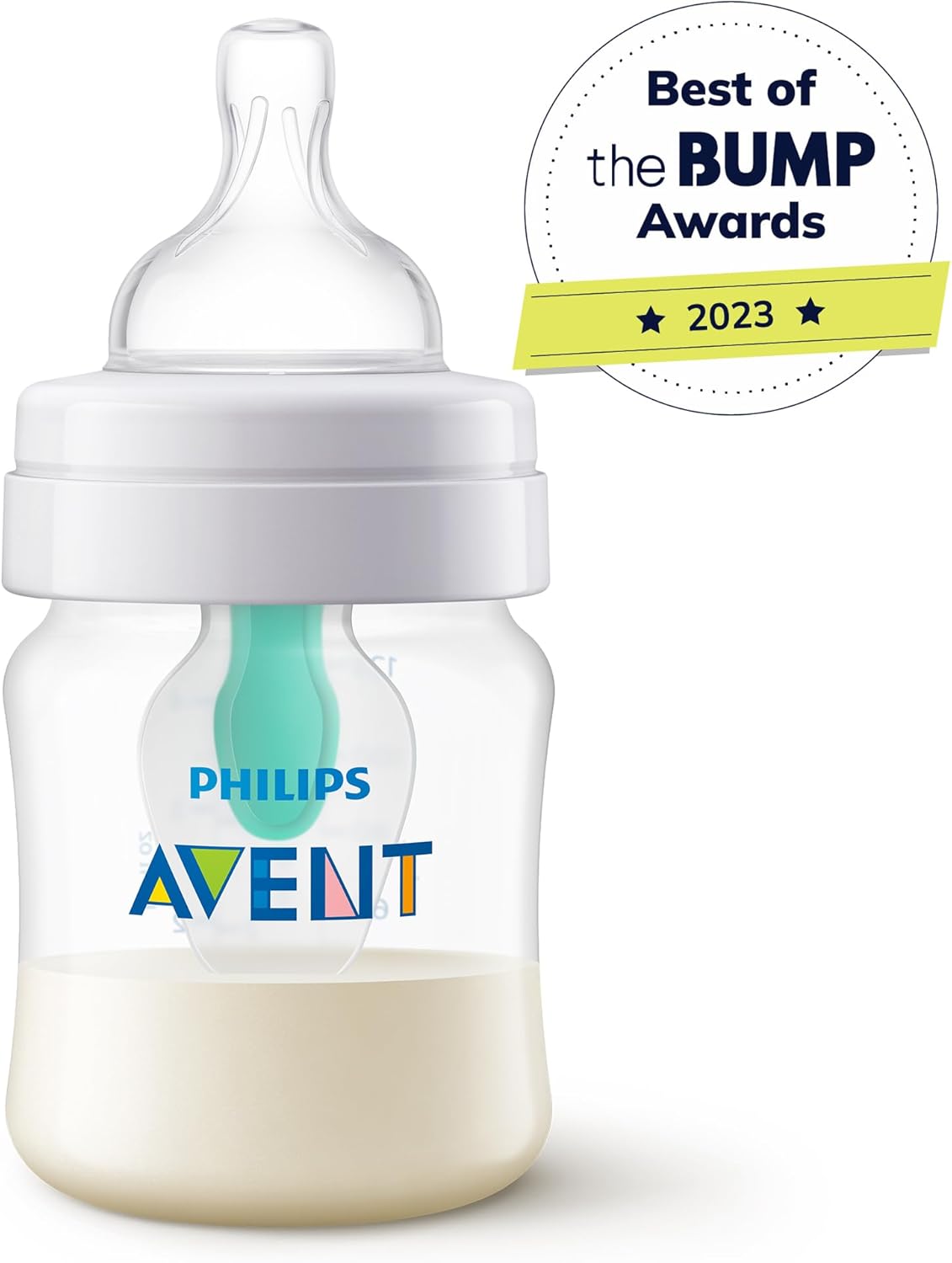 PHILIPS AVENT Anti Colic Baby Bottles with AirFree Vent, 4oz, 4pk, Clear, SCY701/04, 4 Pack