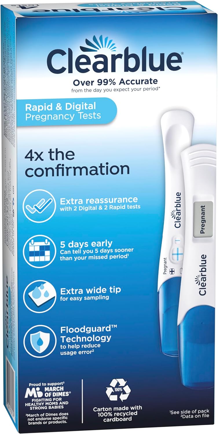 Clearblue Rapid Detection Pregnancy Test, Home Pregnancy Kit, 2 Count