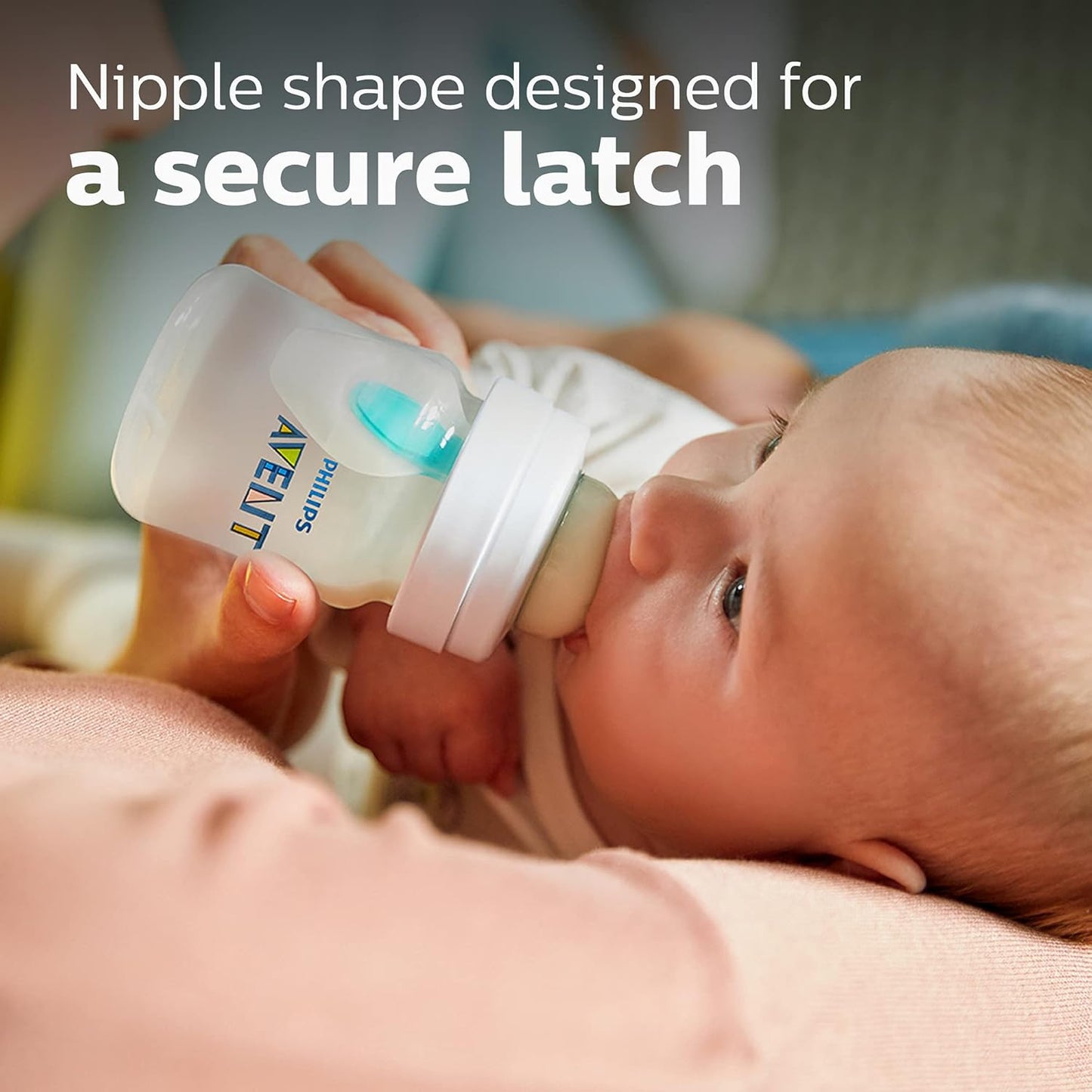 PHILIPS AVENT Anti Colic Baby Bottles with AirFree Vent, 4oz, 4pk, Clear, SCY701/04, 4 Pack