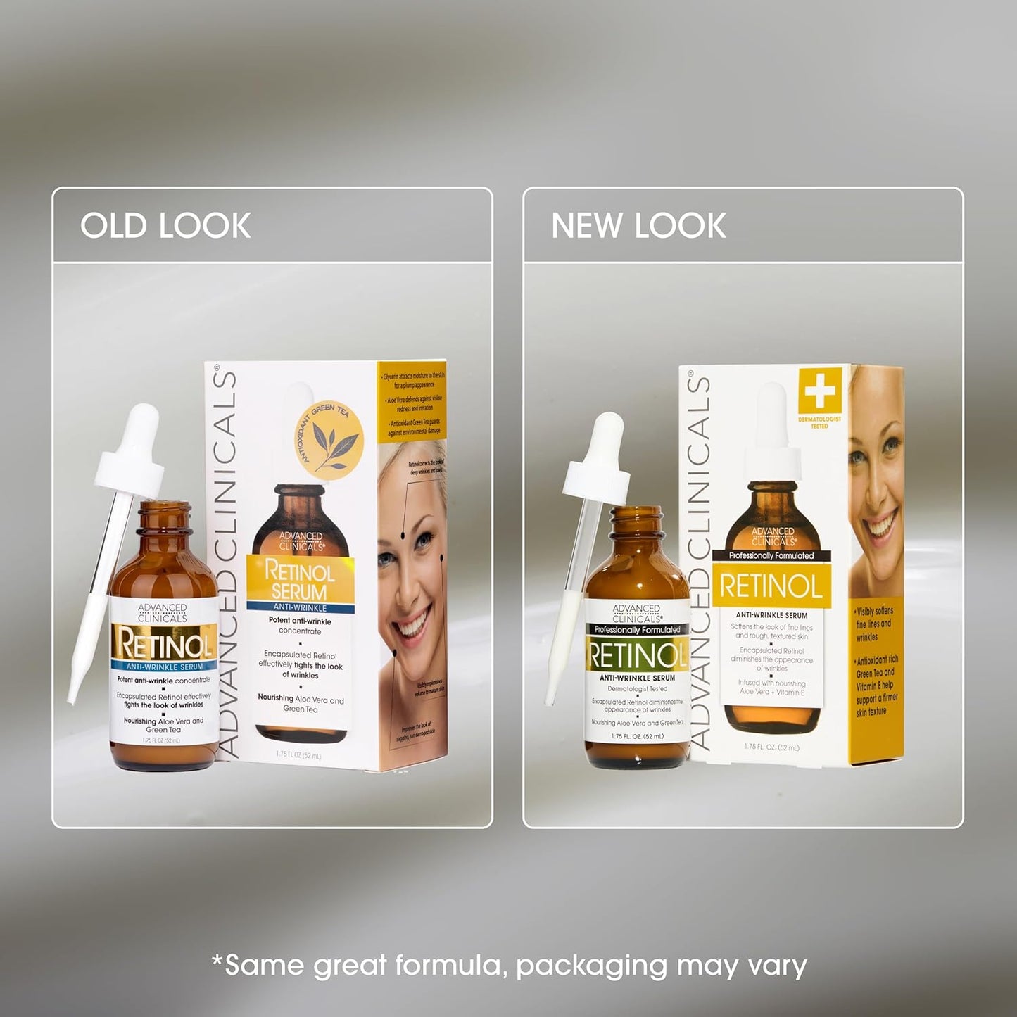 Advanced Clinicals Professional Strength Retinol Serum Anti Aging Wrinkle Reducing 1.75 Ounce Multi