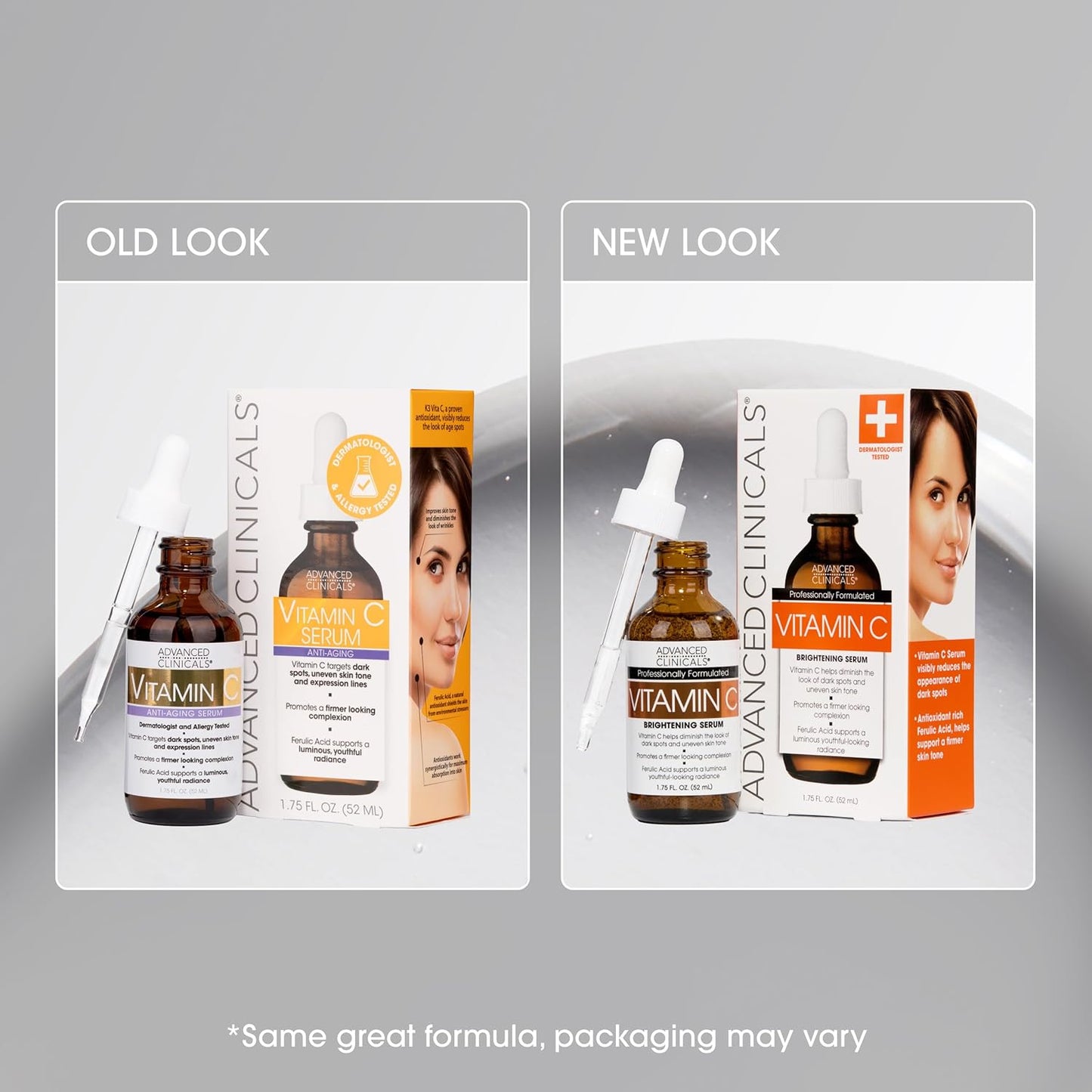 Advanced Clinicals Vitamin C Anti Aging Serum For Dark Spots Uneven Skin Tone Crows Feet And Expression Lines 1.75 Ounce Multi