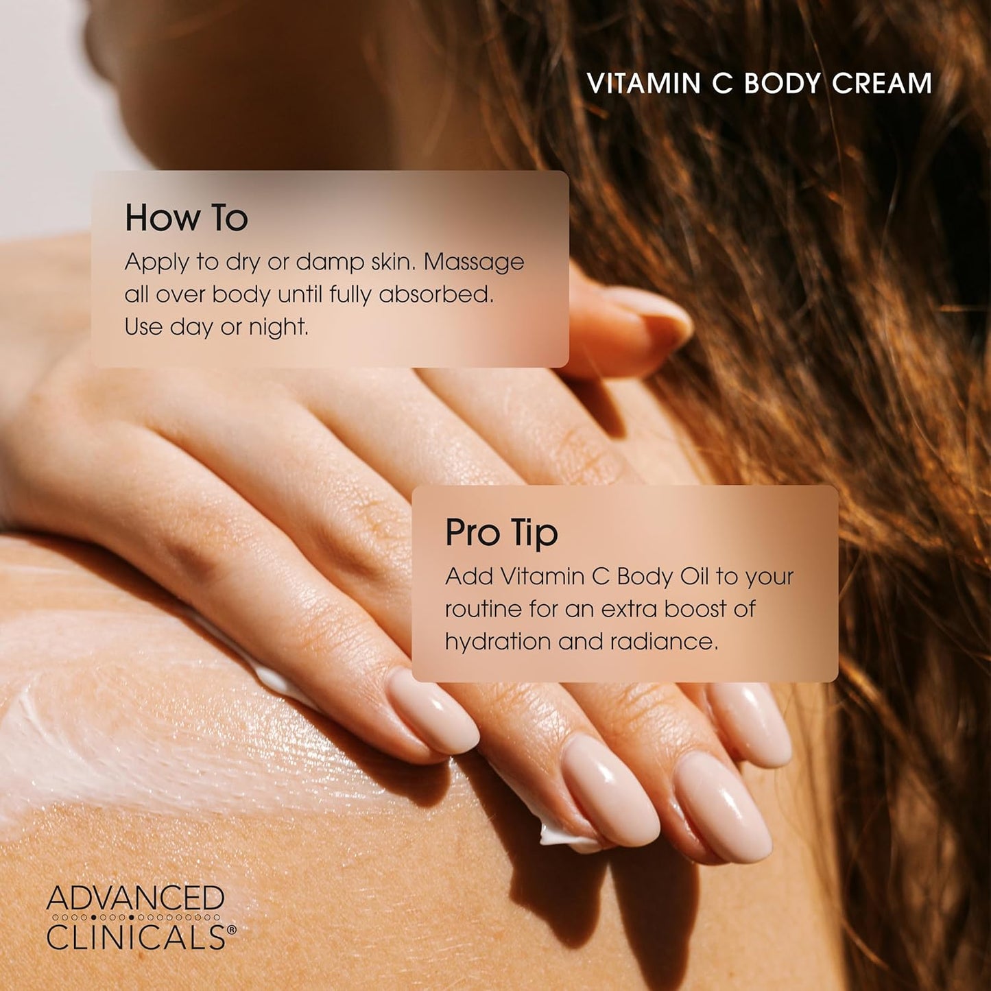 Advanced Clinicals Vitamin C Cream Advanced Brightening Cream Anti Aging Cream For Age Spots Dark Spots On Face Hands Body 16 Ounce Multi