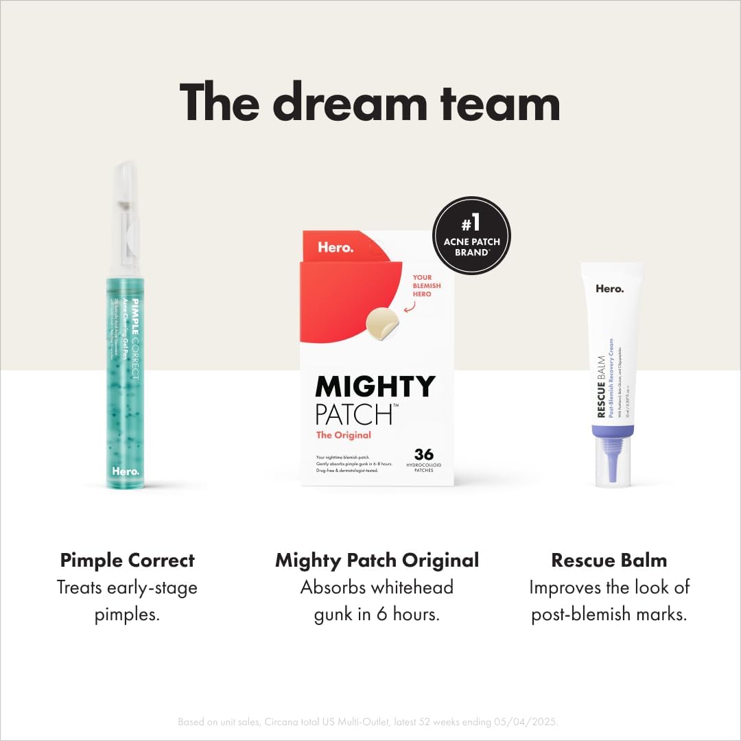 Mighty Patch Original - Hydrocolloid Acne Pimple Patch Spot Treatment (36ct) for.