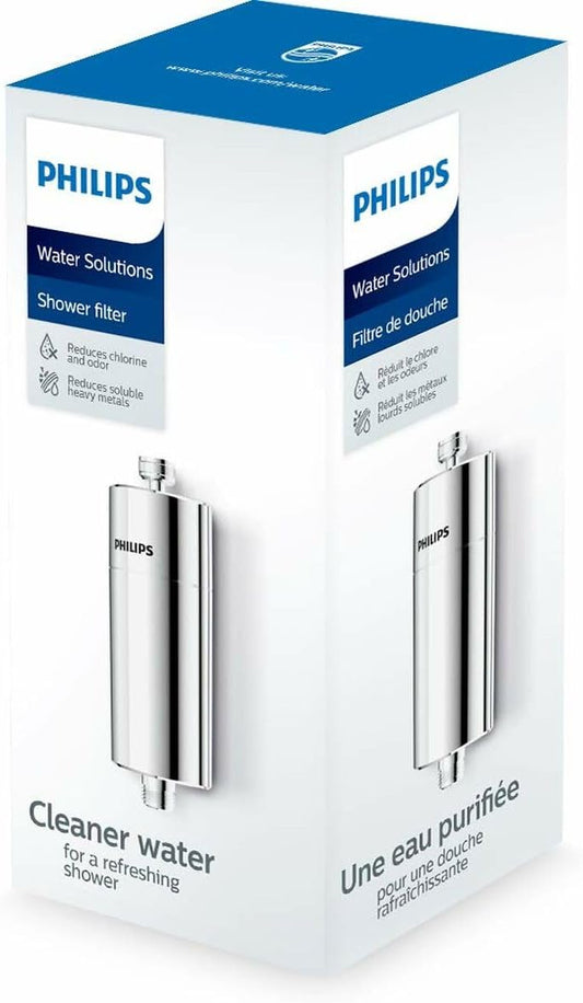 Philips Water - In-Line Shower Filter, Reduces Chlorine by up to 99%, Easy to Instal, Fits all standard hoses and taps