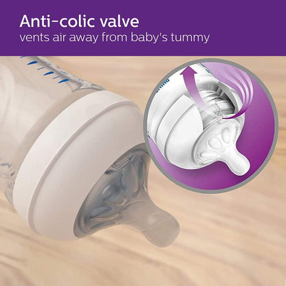 Philips AVENT Natural Baby Bottle with Natural Response, Clear, 11oz, 4pk, SCY906/04