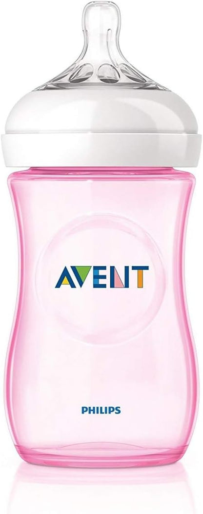Philips AVENT Natural Baby Bottle with Natural Response, Clear, 11oz, 4pk, SCY906/04