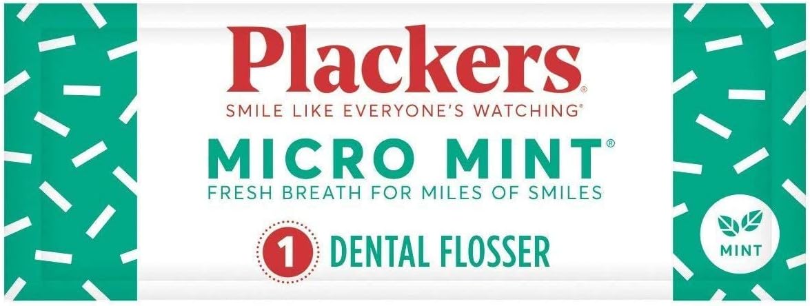 Plackers Micro Mint Dental Flossers - 150 Pack, Fresh Breath For Miles Of Smiles, Engineered Not To Stretch Shred Or Break