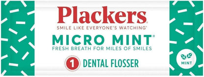 Plackers Micro Mint Dental Flossers - 150 Pack, Fresh Breath For Miles Of Smiles, Engineered Not To Stretch Shred Or Break
