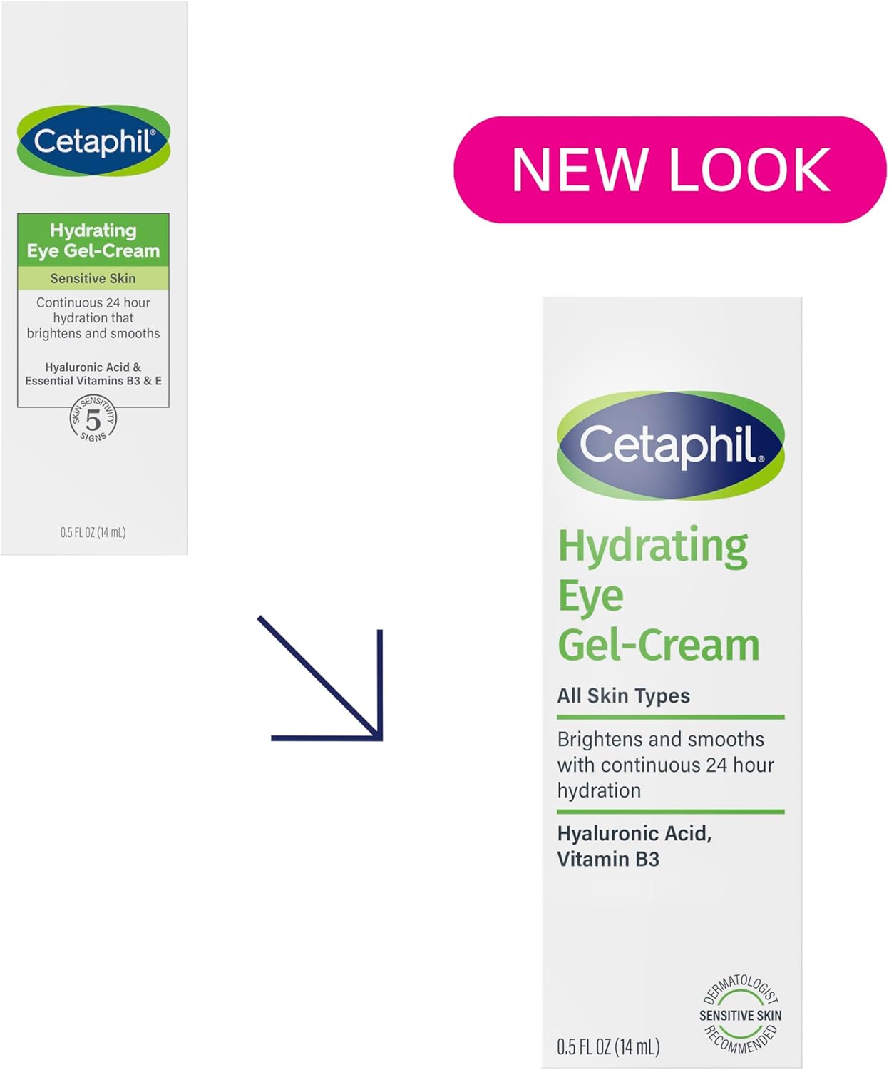 Cetaphil Hydrating Eye Gel Cream, 0.5 Oz, Packaging may Vary