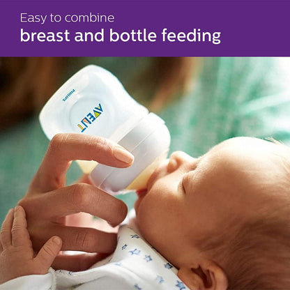 Philips AVENT Natural Baby Bottle with Natural Response, Clear, 11oz, 4pk, SCY906/04