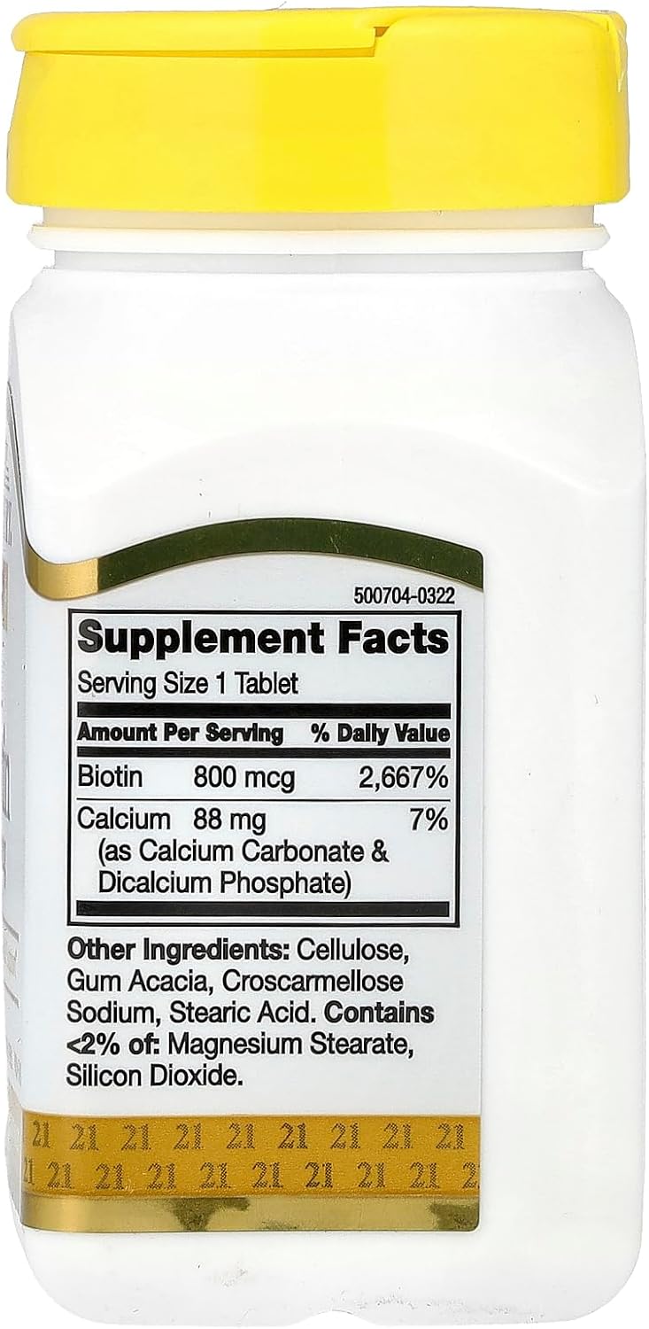 21st Century Biotin 800 Mcg (110 Tabs)