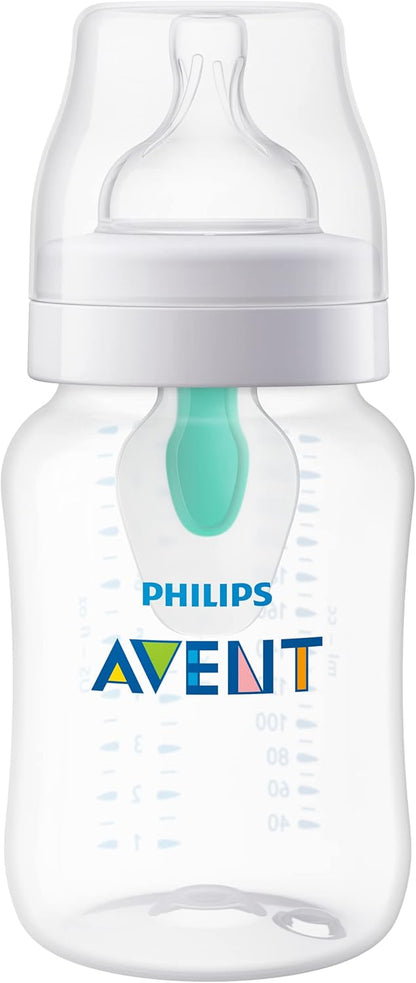 PHILIPS AVENT Anti Colic Baby Bottles with AirFree Vent, 9oz, Pink, Pack of 4, SCY703/14, 4 Pack