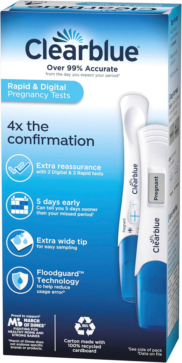 Clearblue Rapid Detection Pregnancy Test, Home Pregnancy Kit, 2 Count