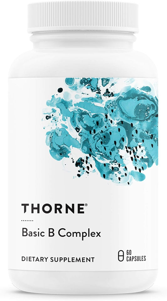 THORNE B-Complex #6 - Vitamin B Complex with Active Forms of Essential B Vitamins and Extra B6-60 Capsules