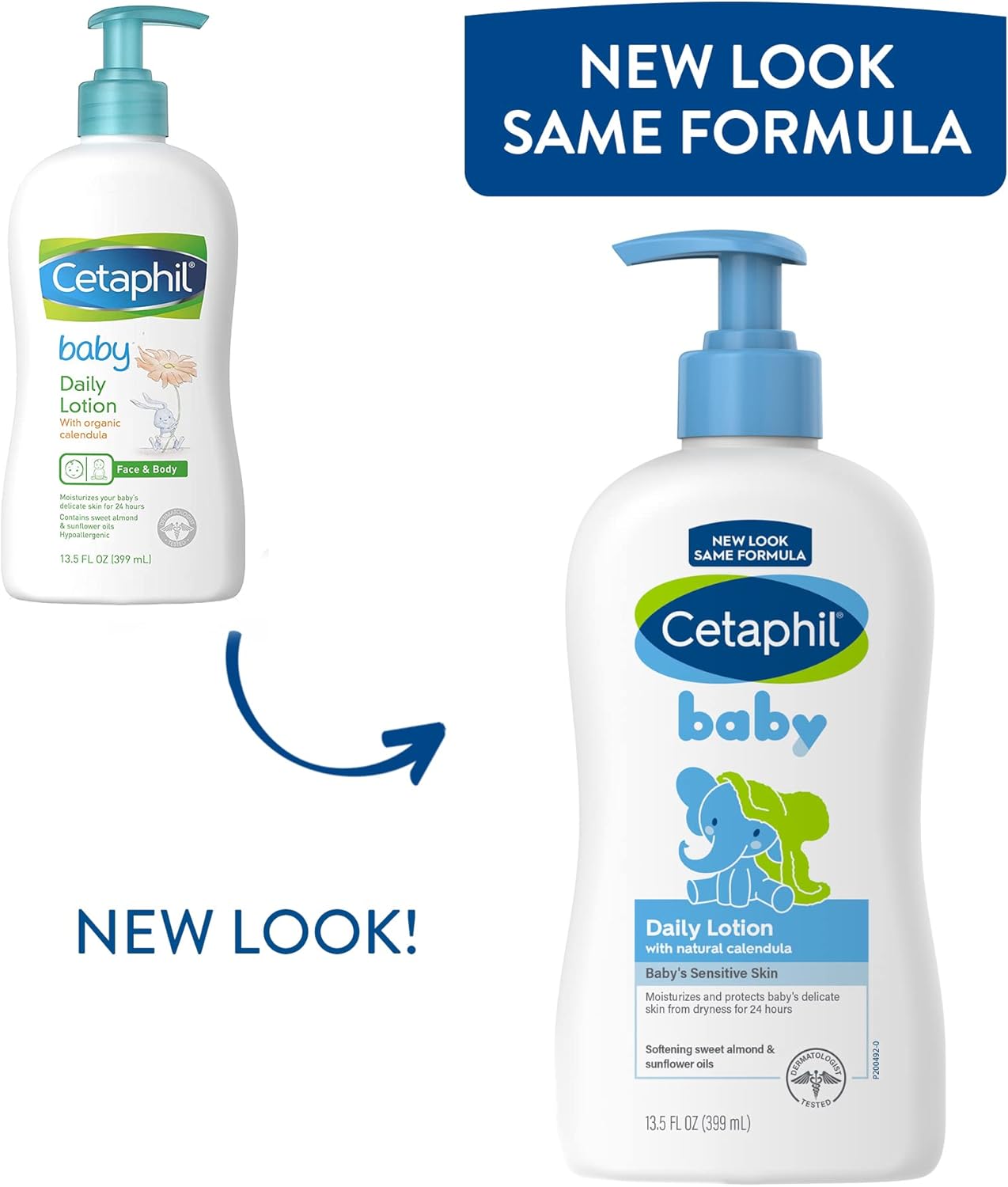 Cetaphil Baby Daily Lotion With Organic Calendula |Vitamin E | Sweet Almond & Sunflower Oils |13.5 Fl. Oz