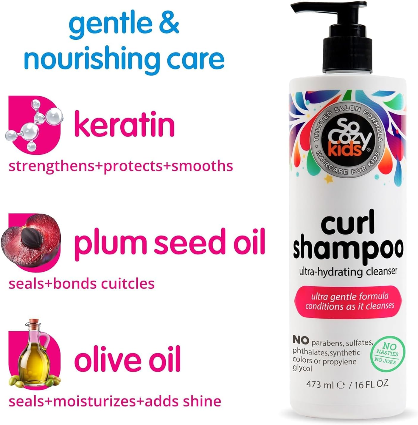 SO COZY Curl Shampoo Sweet-Crème, No Frizz or Fuss, Curls Done Right, 10.5 fl. oz.