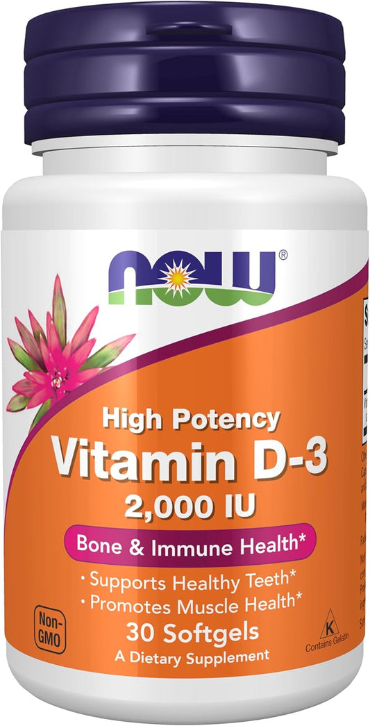 Now Foods - High Potency Vitamin D-3 Structural Support 2000 Iu 30 Softgels