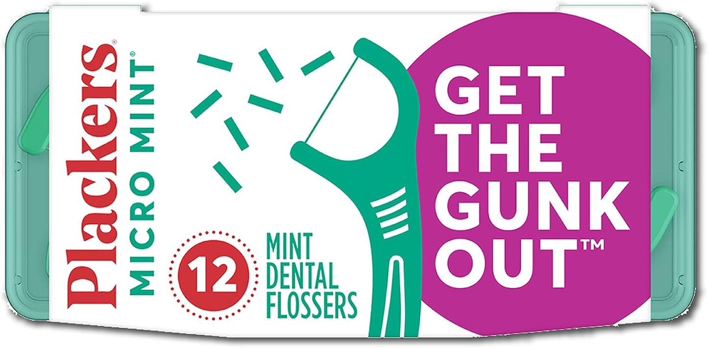 Plackers Micro Mint Dental Flossers - 150 Pack, Fresh Breath For Miles Of Smiles, Engineered Not To Stretch Shred Or Break