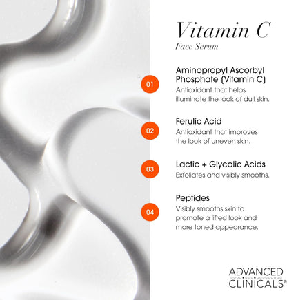 Advanced Clinicals Vitamin C Cream Advanced Brightening Cream Anti Aging Cream For Age Spots Dark Spots On Face Hands Body 16 Ounce Multi