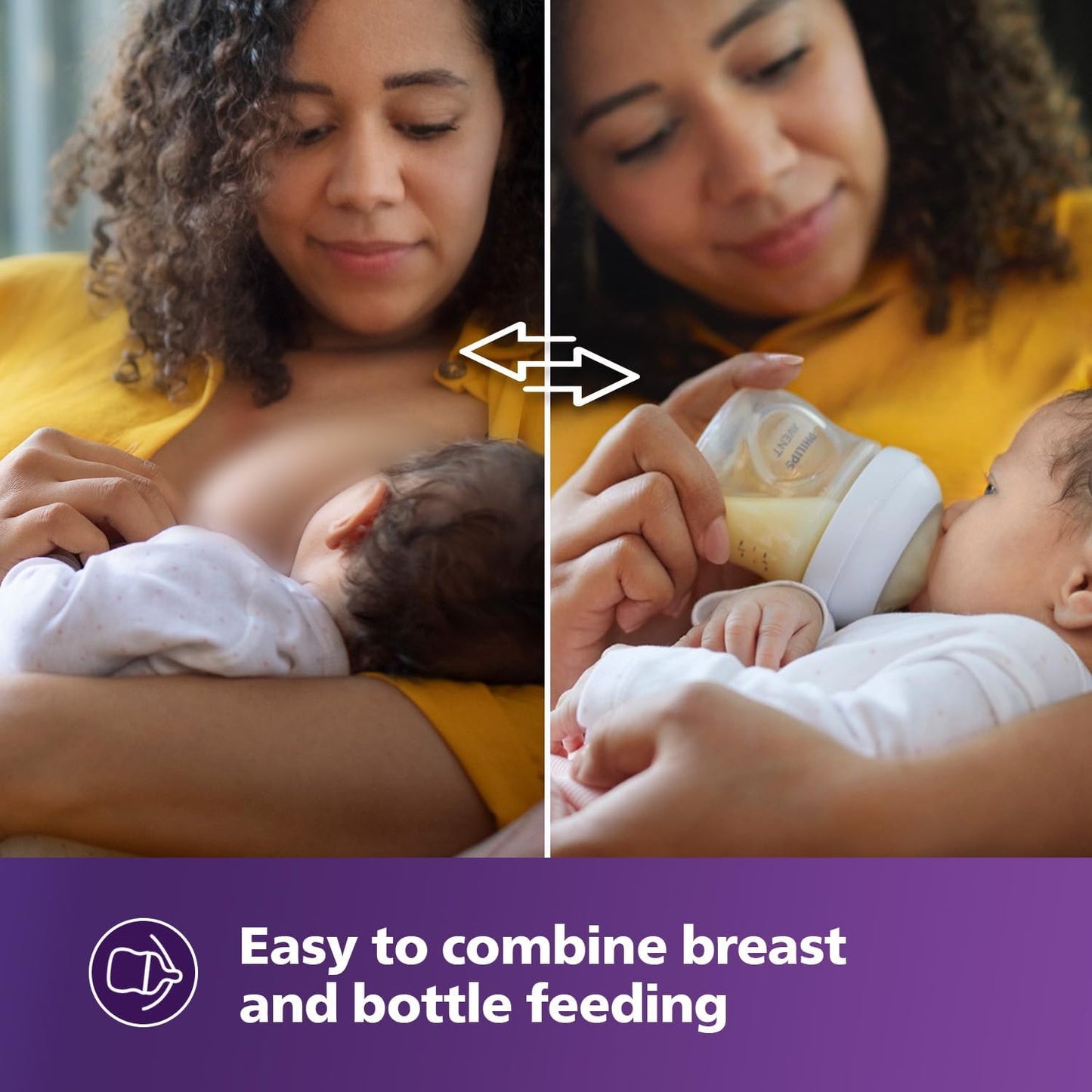 Philips AVENT Natural Baby Bottle with Natural Response, Clear, 11oz, 4pk, SCY906/04