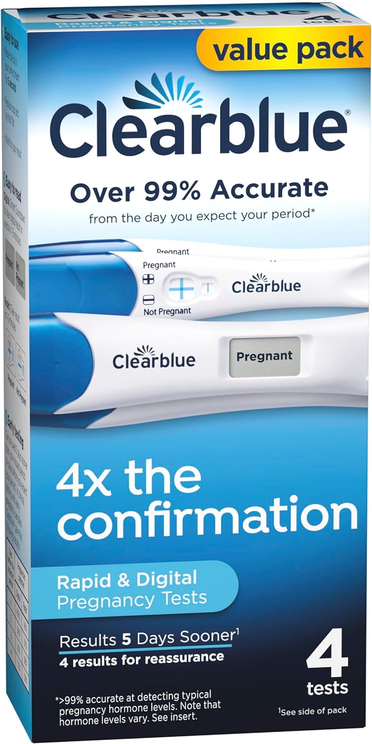 Clearblue Rapid Detection Pregnancy Test, Home Pregnancy Kit, 2 Count