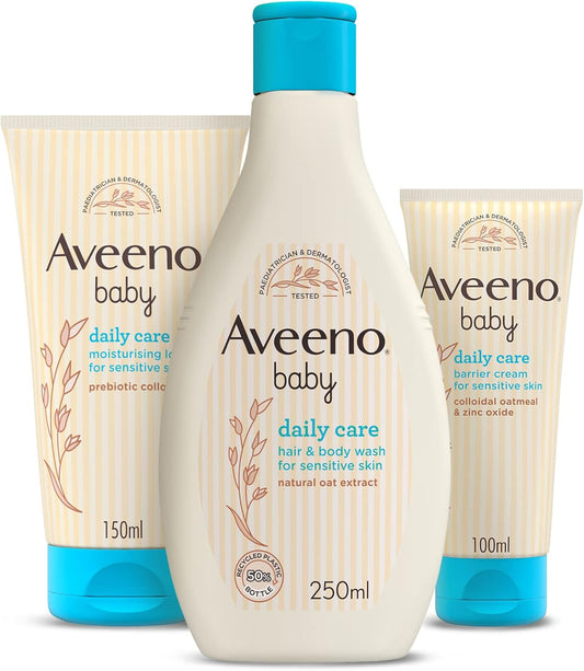 Aveeno Baby, Lotion, Daily Care, Moisturising, clinically proven to moisturise baby’s skin for up to 24 hours while helping to soothe and restore the skin’s natural protective barrier, 150ml
