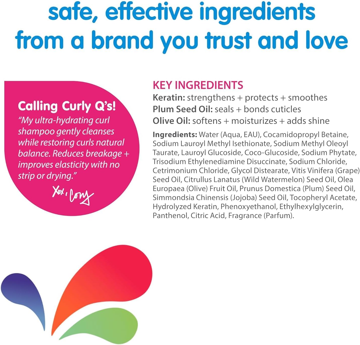 SO COZY Curl Shampoo Sweet-Crème, No Frizz or Fuss, Curls Done Right, 10.5 fl. oz.
