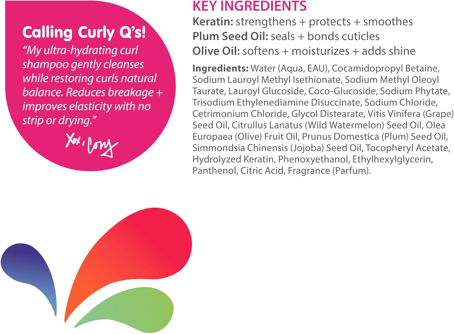 SO COZY Curl Shampoo Sweet-Crème, No Frizz or Fuss, Curls Done Right, 10.5 fl. oz.