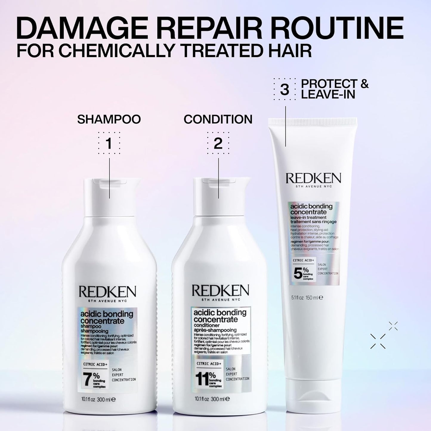 Redken Leave-In Treatment, Repairs & Protects Colour-Treated Hair, Acidic Perfecting Concentrate, 150 Ml