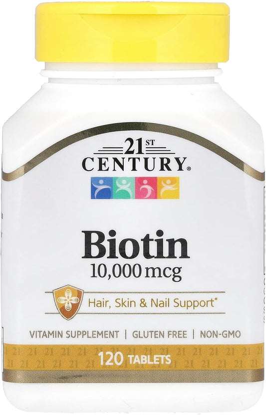 21st Century 21st Century, Biotin, 10,000 mcg, 60 Tablets