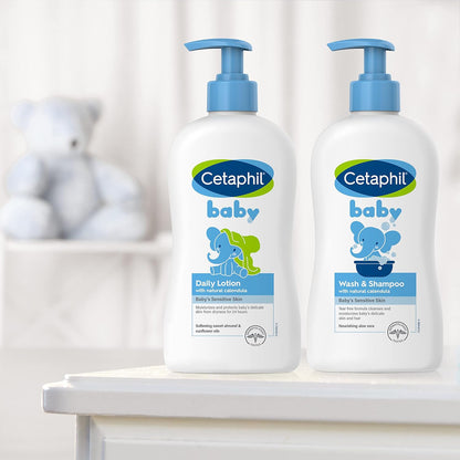 Cetaphil Baby Daily Lotion With Organic Calendula |Vitamin E | Sweet Almond & Sunflower Oils |13.5 Fl. Oz