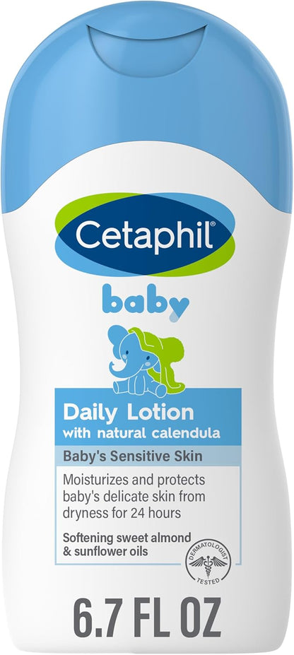 Cetaphil Baby Daily Lotion With Organic Calendula |Vitamin E | Sweet Almond & Sunflower Oils |13.5 Fl. Oz