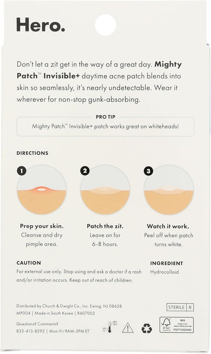 Mighty Patch Hero Cosmetics, , Invisible+, 39 Patches