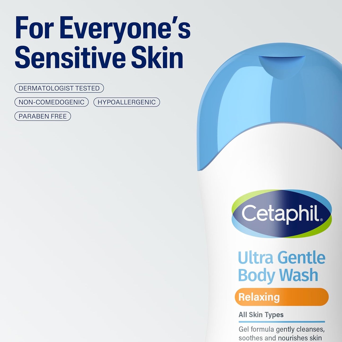 Cetaphil Ultra Gentle Body Wash, Skin Soothing, 16.9 Ounce