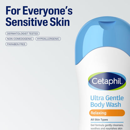 Cetaphil Ultra Gentle Body Wash, Skin Soothing, 16.9 Ounce