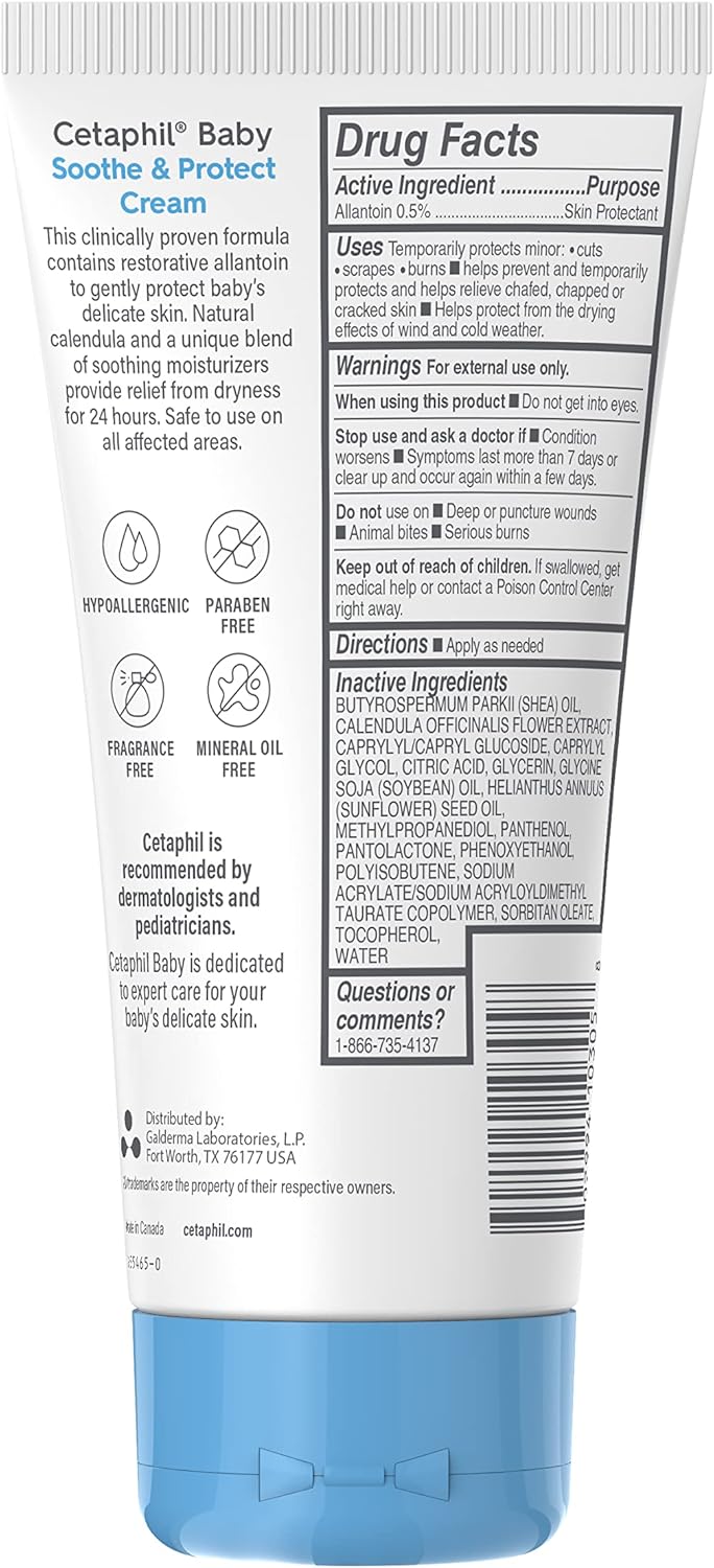 Cetaphil Baby Daily Lotion With Organic Calendula |Vitamin E | Sweet Almond & Sunflower Oils |13.5 Fl. Oz