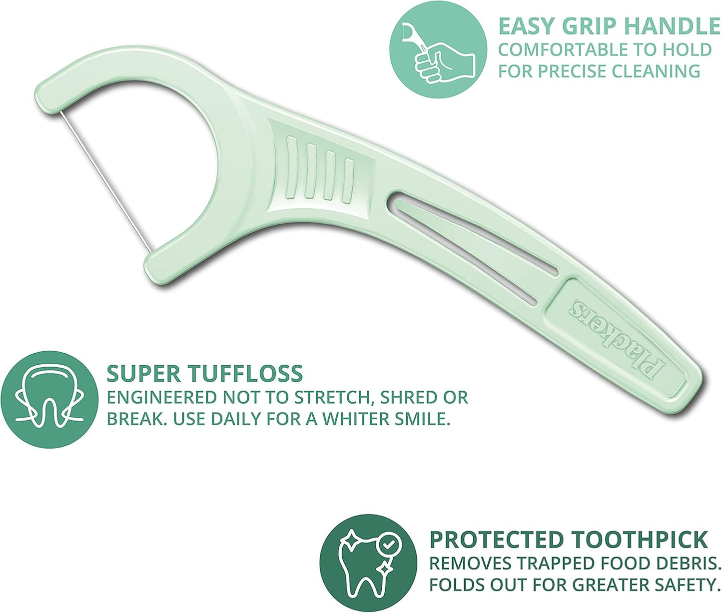 Plackers Micro Mint Dental Flossers - 150 Pack, Fresh Breath For Miles Of Smiles, Engineered Not To Stretch Shred Or Break