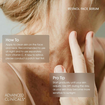 Advanced Clinicals Professional Strength Retinol Serum Anti Aging Wrinkle Reducing 1.75 Ounce Multi