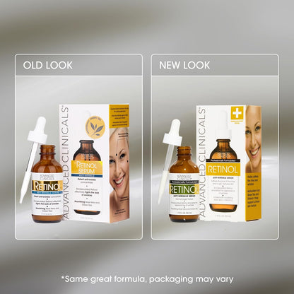 Advanced Clinicals Professional Strength Retinol Serum Anti Aging Wrinkle Reducing 1.75 Ounce Multi