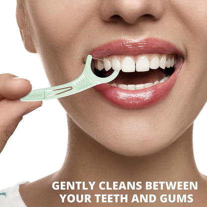 Plackers Micro Mint Dental Flossers - 150 Pack, Fresh Breath For Miles Of Smiles, Engineered Not To Stretch Shred Or Break
