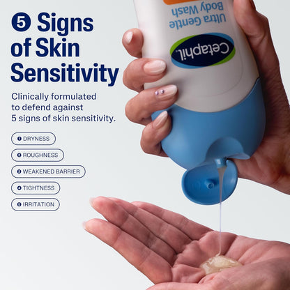 Cetaphil Ultra Gentle Body Wash, Skin Soothing, 16.9 Ounce