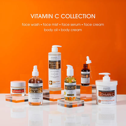 Advanced Clinicals Vitamin C Cream Advanced Brightening Cream Anti Aging Cream For Age Spots Dark Spots On Face Hands Body 16 Ounce Multi