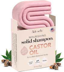 Kitsch Hair Growth | Rice Shampoo Bar for Strengthening | Helps Dry Hair | Made in US | All Natural | Moisturizing | Vegan Solid Shampoo Bar for Hair | Rice Water Shampoo Bar | Zero Waste, 3.2 oz