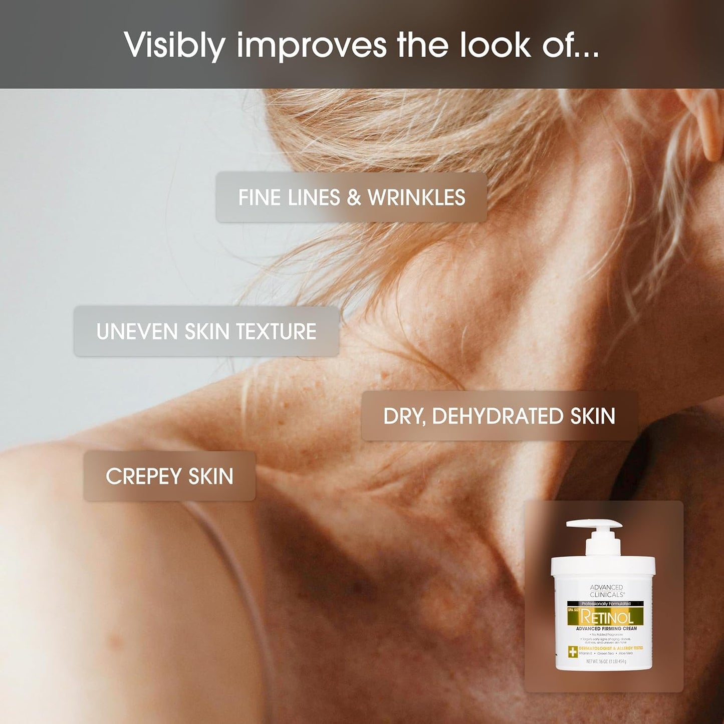 Advanced Clinicals Vitamin C Cream Advanced Brightening Cream Anti Aging Cream For Age Spots Dark Spots On Face Hands Body 16 Ounce Multi