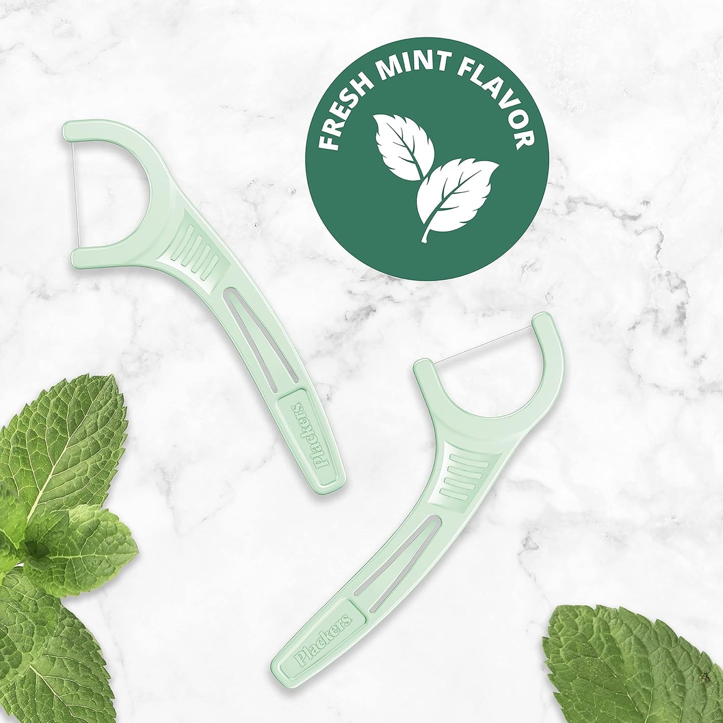 Plackers Micro Mint Dental Flossers - 150 Pack, Fresh Breath For Miles Of Smiles, Engineered Not To Stretch Shred Or Break