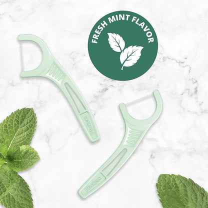 Plackers Micro Mint Dental Flossers - 150 Pack, Fresh Breath For Miles Of Smiles, Engineered Not To Stretch Shred Or Break
