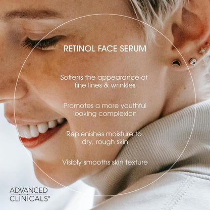 Advanced Clinicals Professional Strength Retinol Serum Anti Aging Wrinkle Reducing 1.75 Ounce Multi